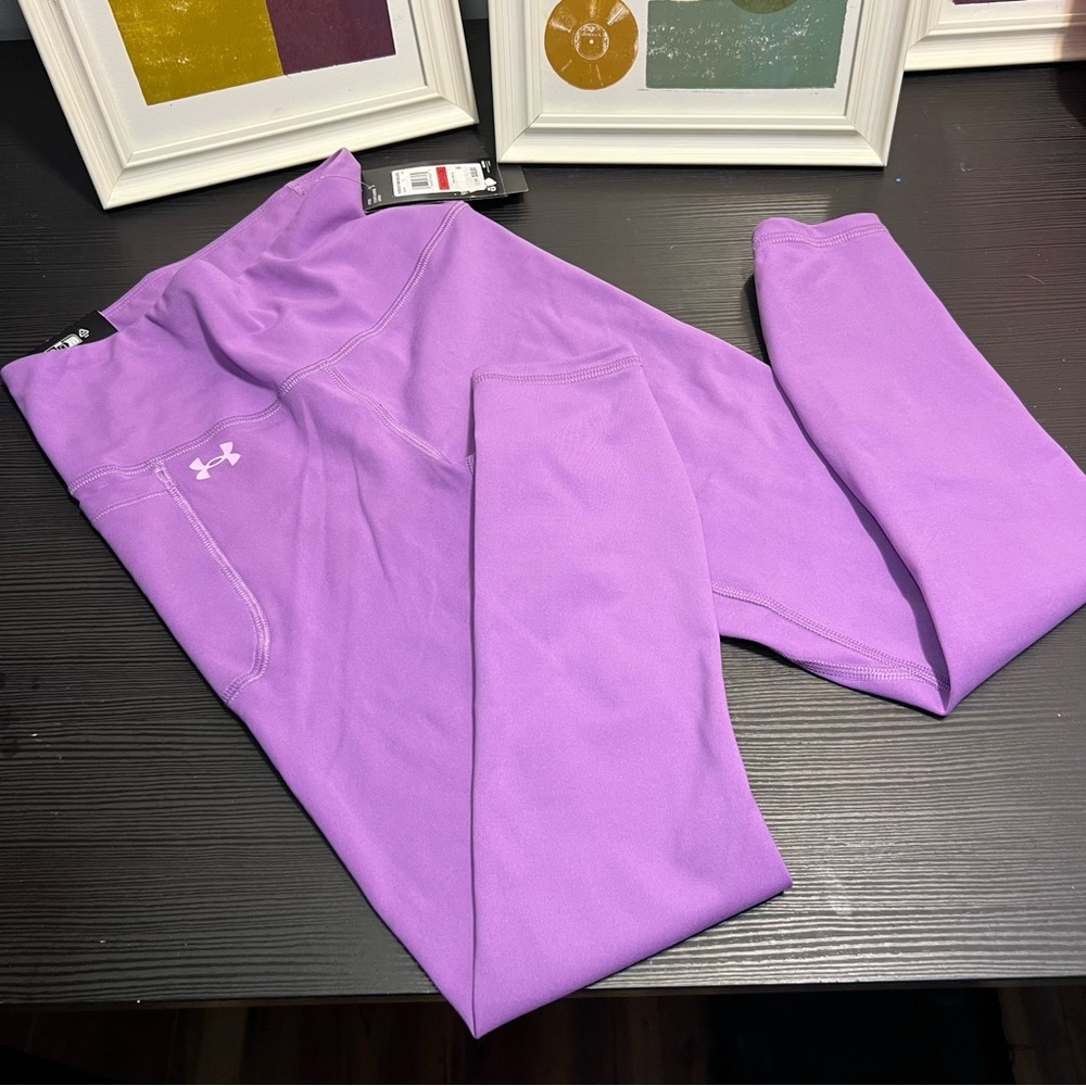 Under Armour Women Purple High Rise Ankle Leggings